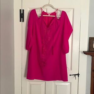 Lilly Pulitzer hot pink cocktail dress
